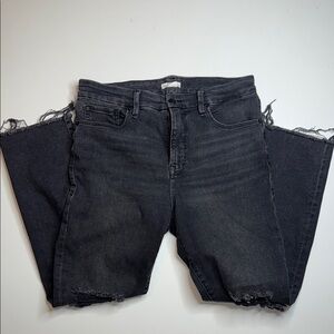 Good American good leg straight distressed jeans